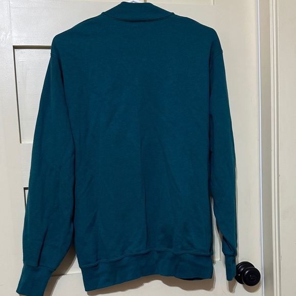 Champion Teal Button-Up Sweatshirt - Picture 4 of 5